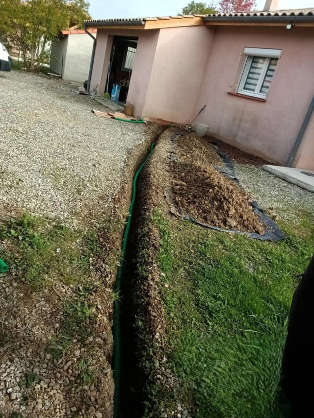 Tranchée et raccordement extérieur